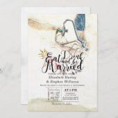 ドリンク食べベの結婚したドラゴン結婚フライ交配の愛 招待状 (正面/裏面)