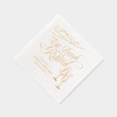 ドリンク食べベシャンパ退職したン退職パーティー 箔ナプキン (右)