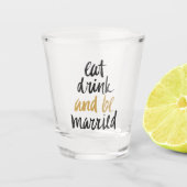 ドリンク食べベタイポグラフィ ショットグラス (正面)