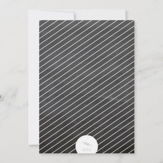 ドリンク食べベチョークメリーボードホリデーパーティー招待状 招待状 (裏面)