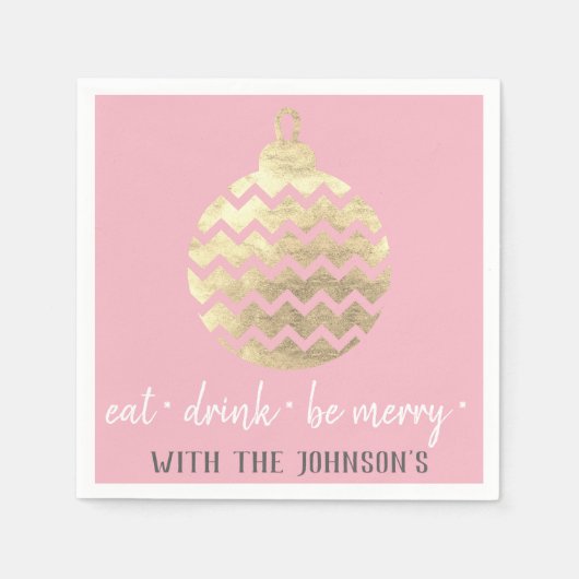 ドリンク食べベピメリーックグレイ白金ゴールド休日 スタンダードカクテルナプキン (正面)