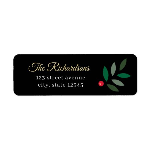 ドリンク食べベメリークリスマス住所 シール (正面)