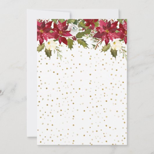 ドリンク食べベリースメリークリスマスホリデーパーティー 招待状 (裏面)