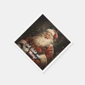 ドリンク食べベヴィンテージメリーサンタクロース スタンダードカクテルナプキン (角)