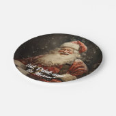 ドリンク食べベヴィンテージメリーサンタクロース ペーパープレート (アングル)