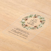 ドリンク食べベ水メリー色リースホリデーパーティー アクリル招待状 (レイダウン)