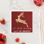 ドリンク食べベ金ゴールドメリートナディバーガンディーグレー スタンダードカクテルナプキン (インサイチュ)