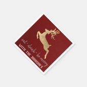 ドリンク食べベ金ゴールドメリートナディバーガンディーグレー スタンダードカクテルナプキン (角)