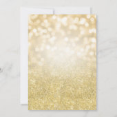 ドリンク食べベ金ゴールドメリー《写真》ぼけ味休日クリスマス 招待状 (裏面)