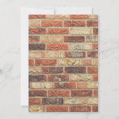 ドリンク食べ引っ越し祝いパーティーパーティー素朴レンガ招待状 招待状 (裏面)