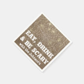 ドリンク食べ怖いスパイダーハロウィンクラフトくもの巣ブロンズ スタンダードカクテルナプキン (角)