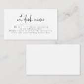 ドリンク食べ白黒ポスト結婚のブランチ エンクロージャーカード (正面/裏面)