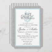 ドリンク食べ航海のいかり結婚のリハーサル 招待状 (正面/裏面)