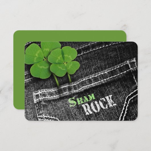 ドリンク食べ&ビーアイリッシュセントパトリックの日パーティー 招待状 (正面/裏面)