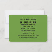 ドリンク食べ&ビーアイリッシュセントパトリックの日パーティー 招待状 (裏面)