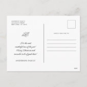 ドリンク食べ&ビーメリークリスマスクラシック金ゴールドフレーム シーズンポストカード (裏面)