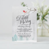 ドリンク食べ&ビーメリースノー鹿バードホリデーパーティー 招待状 (スタンド正面)