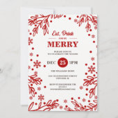 ドリンク食べ&ビーメリーホリディパーティー招待状 シーズンカード (正面)