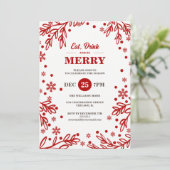 ドリンク食べ&ビーメリーホリディパーティー招待状 シーズンカード (スタンド正面)