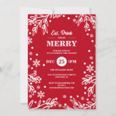 ドリンク食べ&ビーメリーホリディパーティー招待状 シーズンカード (正面)