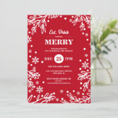 ドリンク食べ&ビーメリーホリディパーティー招待状 シーズンカード (スタンド正面)