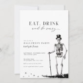 ドリンク食べ&ビー怖いハローウィンパーティ招待状 招待状 (正面)