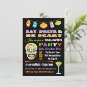 ドリンク食べ&ビー怖いハローウィンパーティ招待状 招待状 (スタンド正面)
