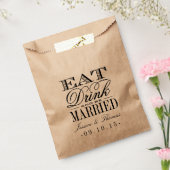 ドリンク食べ&ビー結婚した結婚式の引き出物バッグ フェイバーバッグ (封をした状態)