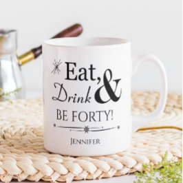 ドリンク食べ&ビー44レトロ40歳の誕生日 コーヒーマグカップ