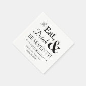 ドリンク食べ&ビー70歳から70誕生日 スタンダードカクテルナプキン (角)