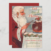 ドリンク食べ&ベサンタクメリーリスマスプリンパーティー 招待状 (正面/裏面)