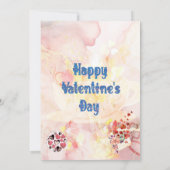 ドリンク食べ&ラブハートヴァレンティーンズデイお祝い 招待状 (裏面)