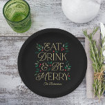 ドリンク食べBe Merry Christmasパーティープレート ペーパープレート<br><div class="desc">祝スタイルでカスタムパーティープレート!Berry Berry Sweet (www.berryberrysweet.com)によって設計。マッチング品は当店またはリクエストに応じて入手できる。</div>