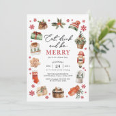 ドリンク食べBe Merry Christmas Dinnerパーティー 招待状 (スタンド正面)