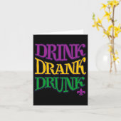 ドリンク飲マルディグラ飲みおもしろいビールN カード (黄色い花)