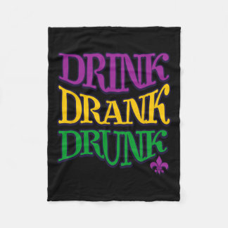 ドリンク飲マルディグラ飲みおもしろいビールN フリースブランケット