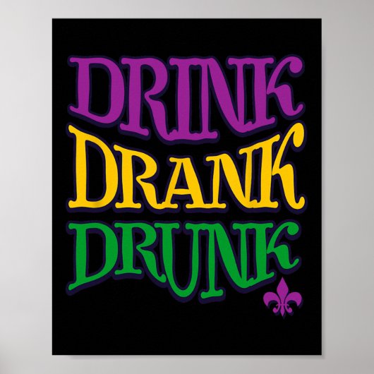 ドリンク飲マルディグラ飲みおもしろいビールN ポスター (正面)