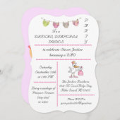 ドリンク、おむつ&デュデス – 招待状 (正面/裏面)