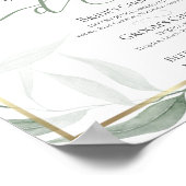 ドリンク |ほこりっぽい緑のウッドランドの水色の葉 ポスター (角)