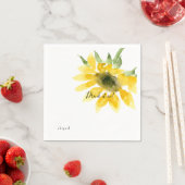 ドリンク イン カスタム ネーム ヒマワリ コクテイル ナプキン スタンダードカクテルナプキン (インサイチュ)