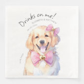 ドリンク オン ミー ゴルディ ウォーターカラー ファン ドッグ ペット (正面)