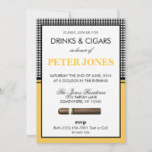 ドリンク＆シガーズ　誕生日パーティーへの招待 招待状 (裏面)
