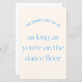 ドリンク&ダンスフロア結婚のサイン (正面/裏面)