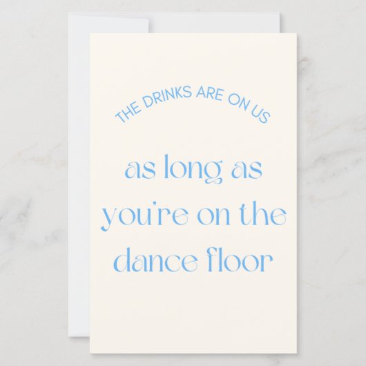 ドリンク&ダンスフロア結婚のサイン (正面)