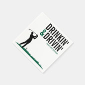 ドリンク＆ドライブ ゴルフ バースデーパーティー スタンダードカクテルナプキン (角)