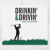ドリンク＆ドライブ 大人のゴルフ バースデーパーティー ビールラベル (シングルラベル)