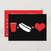 ドリンク+ホットドッグ=愛 招待状 (正面/裏面)