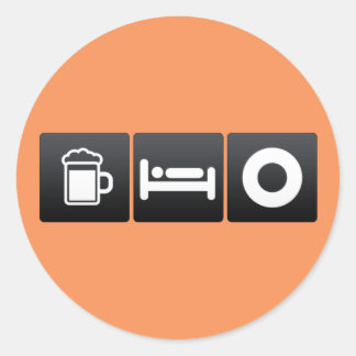 ドリンク、睡眠、ビニールレコード ラウンドシール