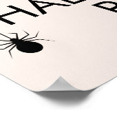 ドリンク&食べBe怖いハローウィンパーティウェルカムサイン ポスター (角)