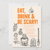ドリンク&食べBe怖い大人のハローウィンパーティ 招待状 (正面)